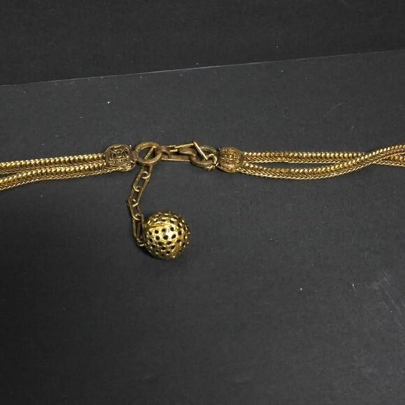 VTG Gold Tone Jeweled Belt Hollywood Regency Aesthetic Movement Style Jewelry - Picture 4 of 4